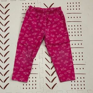 Vintage kids sprockets Pink Floral Patterned Leggings 3t